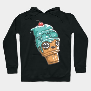 Blue cone ice cream character Hoodie